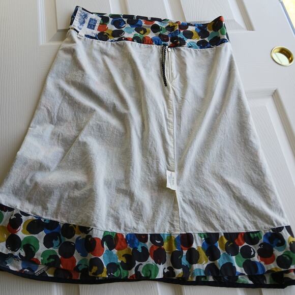 Edmé & Esyllte Bubble Finger Paints A-line Skirt size 4 REPAIRED lined cotton - Picture 6 of 13